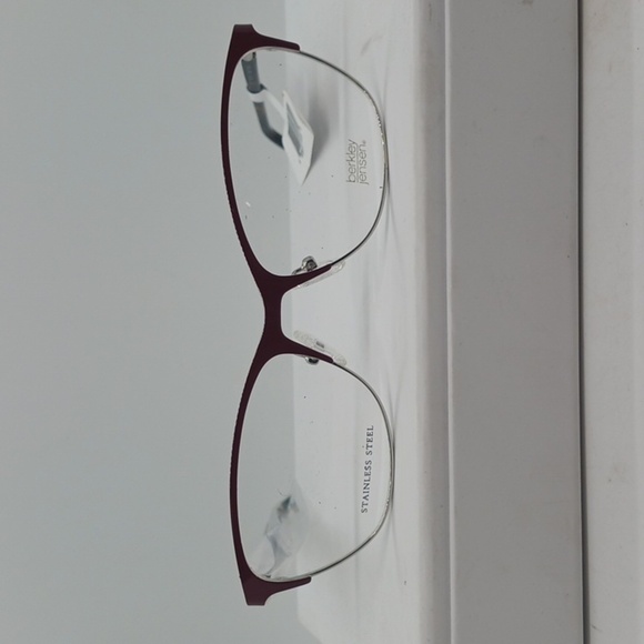 NWT RX-ABLE WOMEN\'S BERKLEY JENSEN EYEGLASS FRAMES BJ112 RED/SILVER